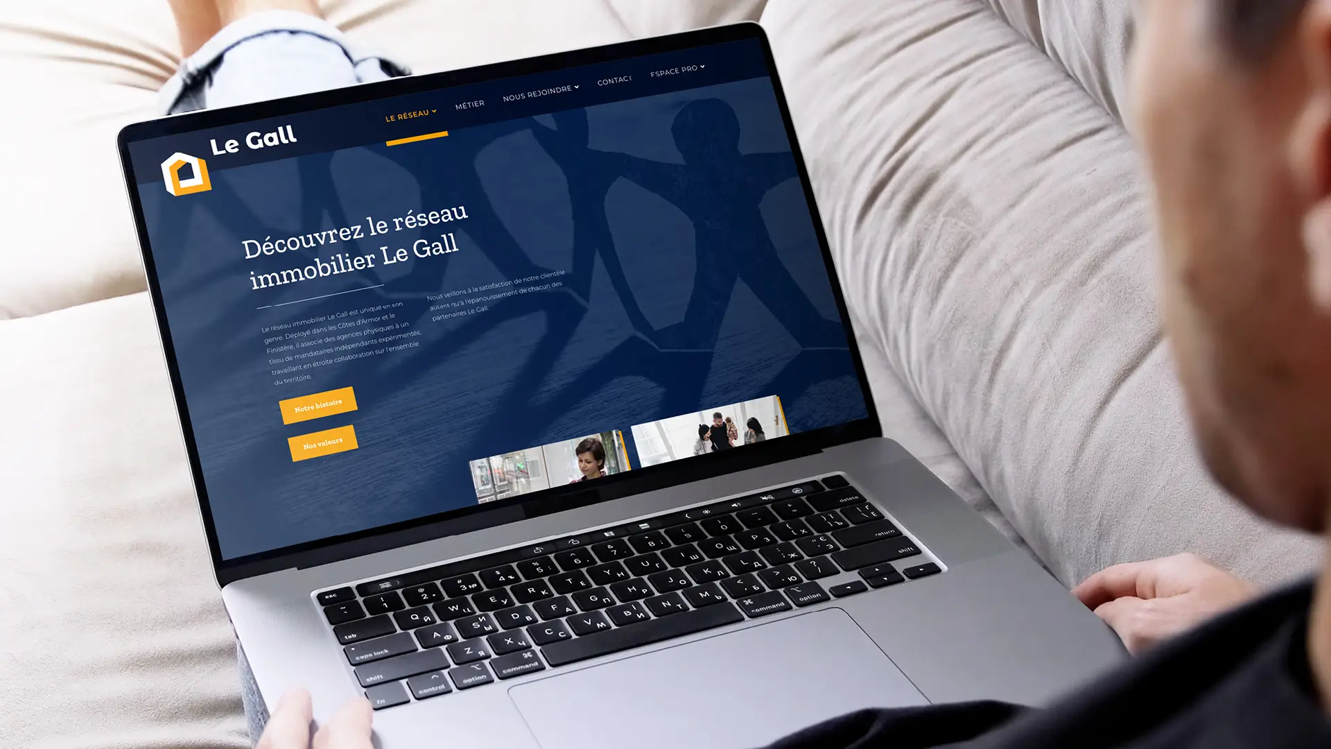 Site internet avec accès privé